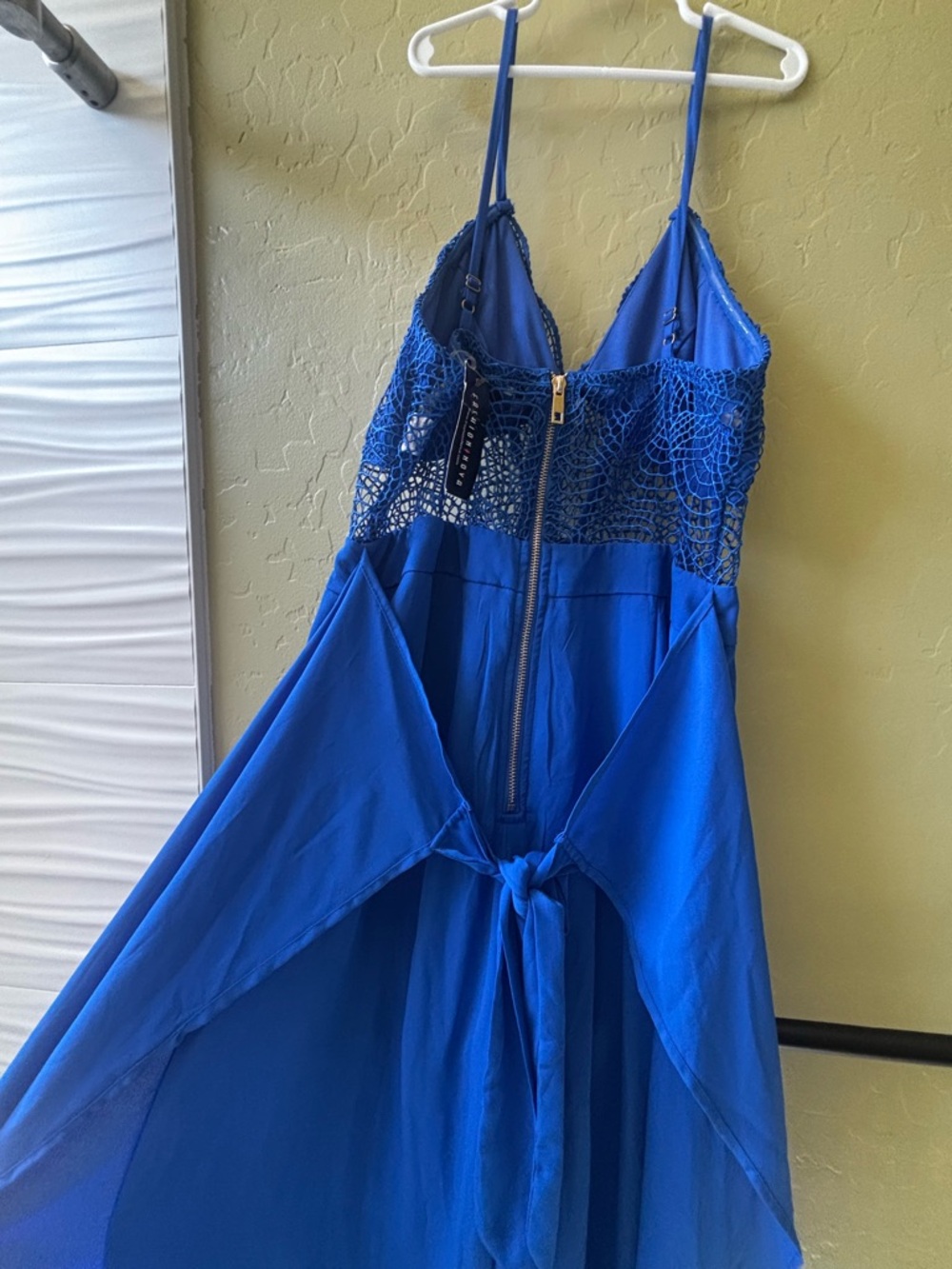 Blue Lace Detail Women's Camisole